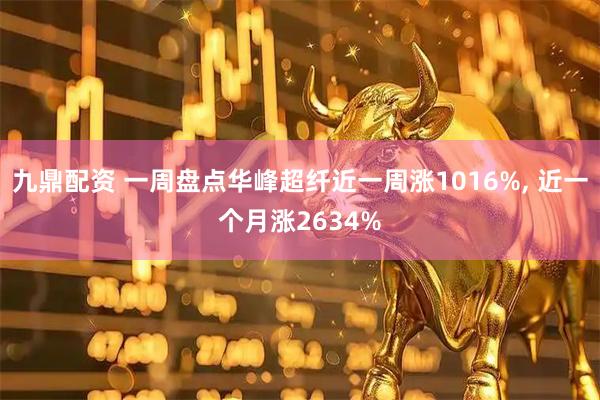 九鼎配资 一周盘点华峰超纤近一周涨1016%, 近一个月涨2634%